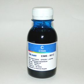 Чернила Ink-Mate для Epson T6642 (L100, L120, L200, L300) Cyan (голубые) водные, EIM-801C, 100 мл