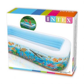 Семейный надувной бассейн "Тропический Риф" Intex