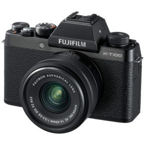 Фотоаппарат системный Fujifilm Фотоаппарат системный Fujifilm X-Т100 Kit 15-45 F3.5-5.6 Black