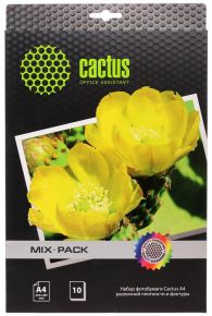 Фотобумага Cactus CS-MIXPACK A4 210x297 мм 180 г/м2 230 г/м2 21 л глянцевое покрытие CACTUS