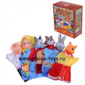 Русский стиль Кукольный театр на руку Колобок 7 персонажей