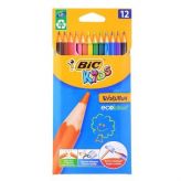 BIC Карандаши цветные 12 цветов, пластиковые