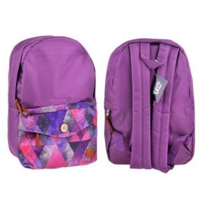 Brauberg Рюкзак для старших классов, Фиолетовый, карман с пуговицей