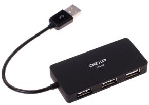 USB-хаб Dexp BT4-08 черный Dexp