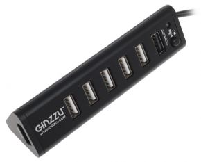 USB-хаб GiNZZU GR-315UAB черный Ginzzu