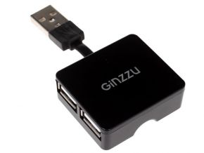 USB-хаб GiNZZU GR-414UB черный Ginzzu