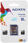 Карта памяти SDHC 8Gb Adata ASDH8GUICL10-R Class 10 UHS-I (U1) A-Data