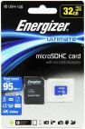 Карта памяти microSDHC 32Gb Energizer Ultimate FMDAAU032A Class 10 UHS-I (U3) + адаптер на SD Energizer