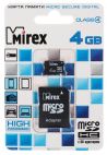 Карта памяти microSDHC 4Gb Mirex 13613-ADTMSD04 Class 4 Mirex