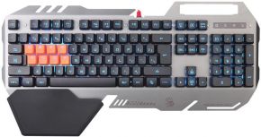 Клавиатура A4Tech Bloody B418 проводная USB серая оранжевая черная / клавиши LK Light Strike A4Tech