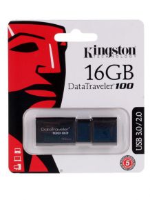 USB Flash накопитель 16Gb Kingston DataTraveler DT100G3 черный Kingston