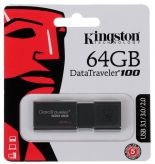 USB Flash накопитель 64Gb Kingston DataTraveler DT100G3 черный Kingston