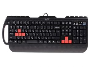 Клавиатура A4Tech X7-G700 проводная PS/2 черная красная A4Tech