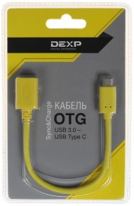 Кабель OTG USB-C Dexp OUC015Y USB Type-C - USB желтый Dexp
