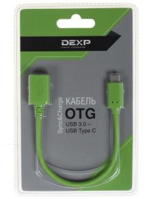 Кабель OTG USB-C Dexp OUC015G micro USB - USB зеленый Dexp
