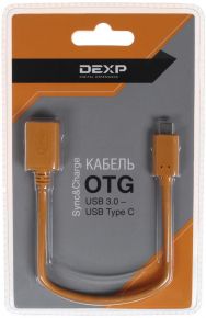 Кабель OTG USB-C Dexp OUC015O USB Type-C - USB оранжевый Dexp