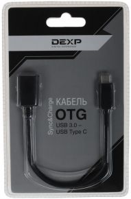 Кабель OTG USB-C Dexp OUC015B USB Type-C - USB черный Dexp