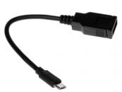 Кабель OTG InterStep micro USB - USB черный InterStep