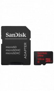 Карта памяти SanDisk MicroSD HC 128 ГБ class 10 (с адаптером) SanDisk Карта памяти SanDisk MicroSD HC 128 ГБ class 10 (с адаптером)