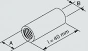 М12/М10 переходная  муфта RDM (внутренняя/внутренняя) SaMontec