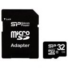 Карта памяти Silicon Power microSD 32Gb Class10 SP032GBSTH010V10-SP + adapter Silicon Power