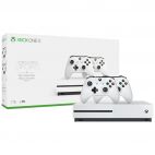Игровая консоль Xbox One Microsoft Игровая консоль Xbox One Microsoft S 1TB белая с двумя геймпадами