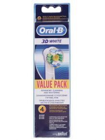 Сменная насадка для зубных щеток Braun Oral-B EB18-4 3D White (4 шт) Braun