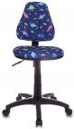 Детское компьютерное кресло Бюрократ KD-4/DINO-BL Динозаврики Синее