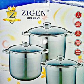Набор кастрюль Zigen ZG-101, 6 предметов Zigen