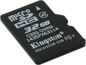 Карта памяти microSDHC 32Gb Kingston SDC4/32GBSP Class 4 Kingston