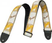 2` MONOGRAMMED WHITE/BROWN/YELLOW STRAP FENDER 2` MONOGRAMMED WHITE/BROWN/YELLOW STRAP