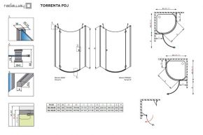 Душевой уголок Radaway Torrenta PDJ/L 80x80x185 Хром / Прозрачный левый Radaway