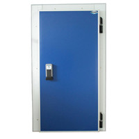 Распашные одностворчатые двери с металлической рамой (РДО)