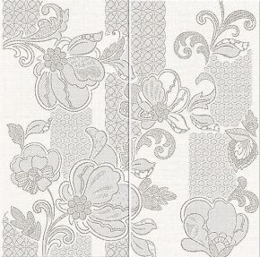 Панно настенное Азори (Azori) Illusio Bianco Grey Pattern панно настенное 630x630 серое (комп. из 2 шт)