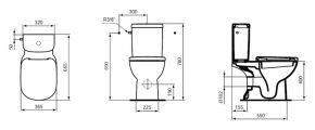 Ideal Standard Темпо бачок для унитаза, нижняя подводка, 4,5/2,5 л. белый