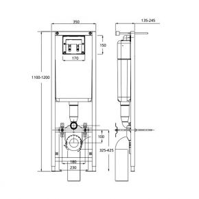 Ideal Standard Сет ТЕМПО инсталляция W3710AA, унитаз подвесной T331101, сиденье с крышкой  микролифт T679401