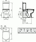 Ideal Standard Эседра бачок для унитаза, нижняя подводка, двойной смыв 3/4,5 л, белый (T282801)