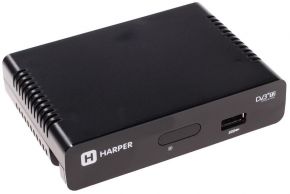 Приставка для цифрового ТВ Harper HDT2-1005 черная Harper