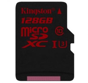 Карта памяти microSDXC 128Gb Kingston SDCA3/128GB Class 10 UHS-I (U3) + адаптер на SD Kingston