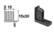 30*15мм заглушка-опора внешняя для профильной трубы