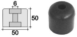 Демпфер с внутренним отверстием D50 ф6мм