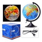 Globen Глобус Земли физико-политический 210мм с подсветкой Классик