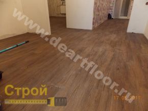 Кварцвиниловая плитка ПВХ DeART Floor 2T/DA 7011 Орех Пекан Lite Клеевая 2мм/0,3мм DeART Floor DeART Floor 2T/DA 7011 Lite Орех Пекан