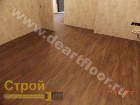 Кварцвиниловая плитка ПВХ DeART Floor 2T/DA 7011 Орех Пекан Lite Клеевая 2мм/0,3мм DeART Floor DeART Floor 2T/DA 7011 Lite Орех Пекан