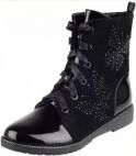 Модель: 860-11808 черный Ботинки школьные для девочек "Leopard Kids"