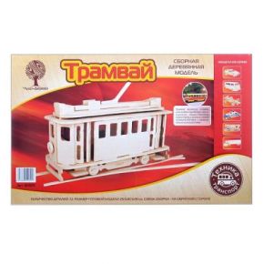 Wooden Toys Сборная деревянная модель Трамвай