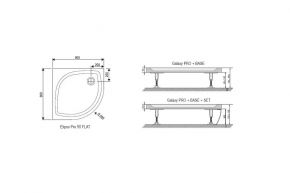 Душевой поддон Ravak Elipso Pro Flat-90 Ravak