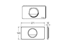 Клавиша смыва Viega Visign for Style 13, белый Viega