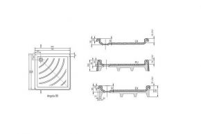 Душевой поддон Ravak Angela-80 LA Ravak