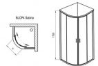 Душевой уголок Ravak Blix BLCP4-80 SABINA Белый / Графит Ravak